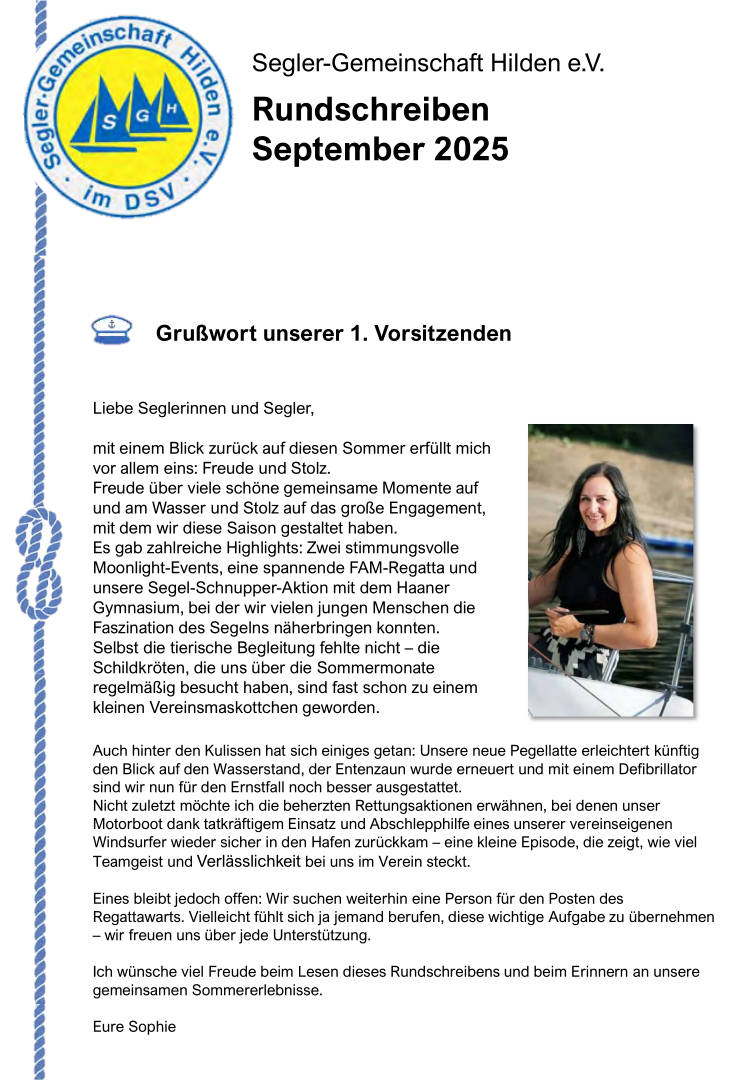 Rundschreiben Sept. 2025